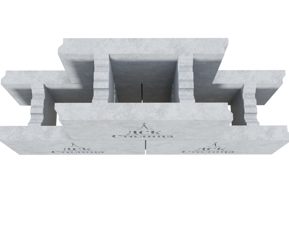 Бетонная несъемная опалубка БФ 400х200х200x40мм